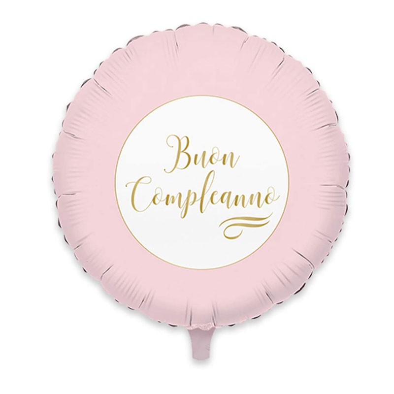 palloncino foil 18 45 cm Buon Compleanno Chic rosa 42574
