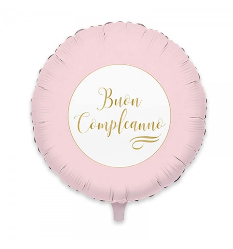 palloncino foil 18 45 cm Buon Compleanno Chic rosa 42574