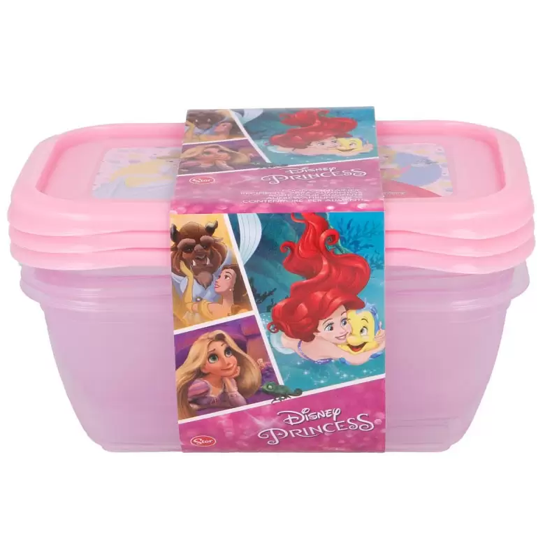 set 3 pezzi box rettangolari Principesse True 540 ml 11103