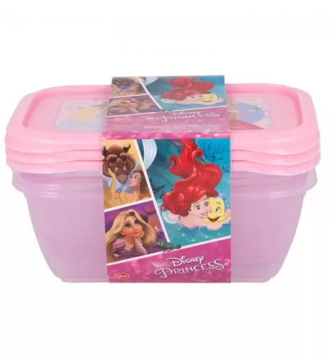 set 3 pezzi box rettangolari Principesse True 540 ml 11103