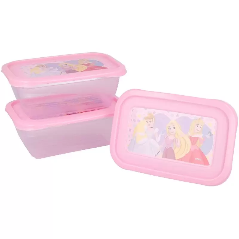set 3 pezzi box rettangolari Principesse True 540 ml 11103