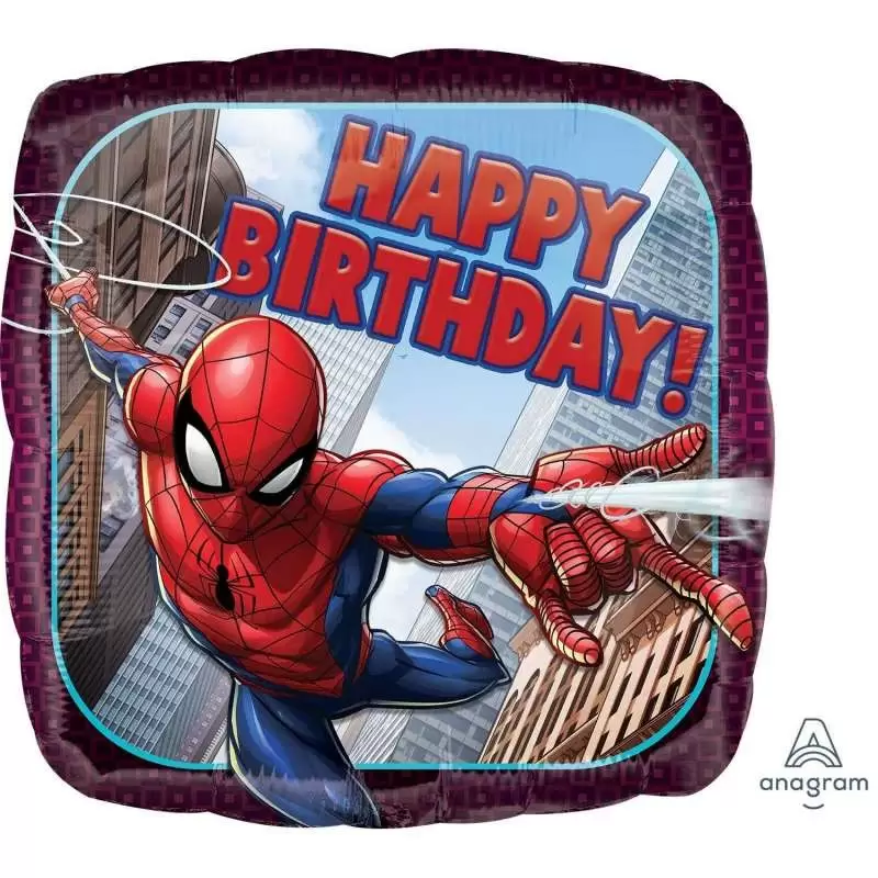 Palloncino quadrato foil Spiderman 43 cm 34664