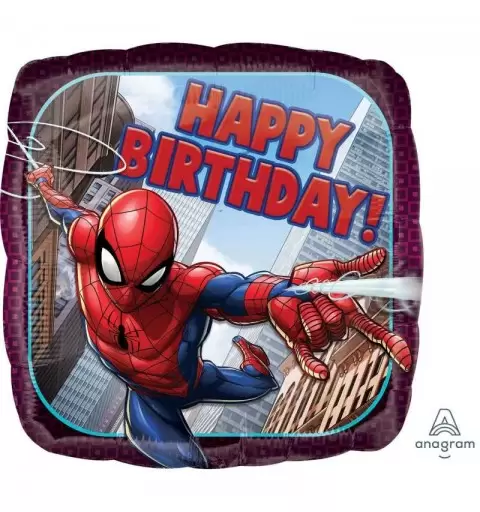 Palloncino quadrato foil Spiderman 43 cm 34664