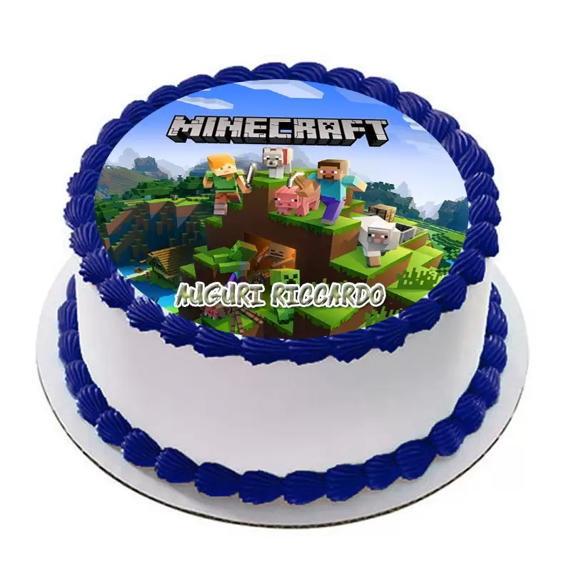 CIALDA MINECRAFT PERSONALIZZABILE PER TORTE