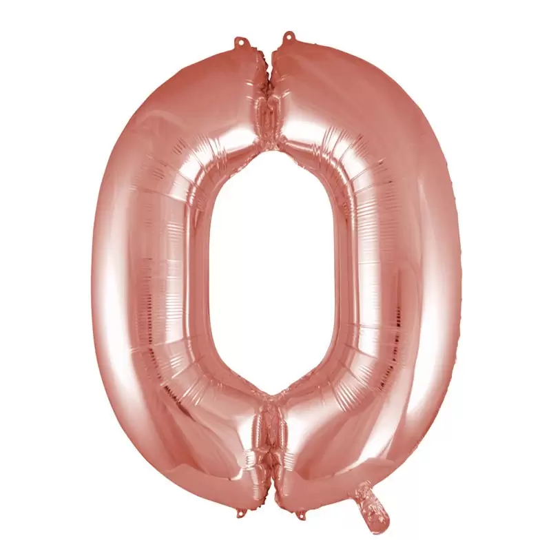 Palloncino foil numero 0 rose gold 101 cm RCRG 0/01
