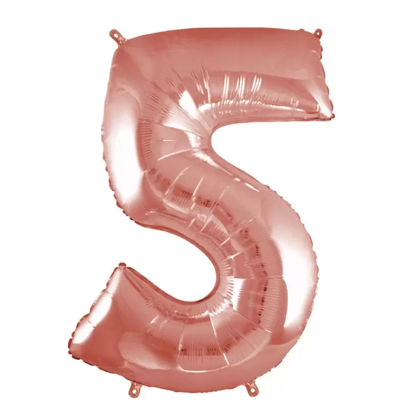 Palloncino foil numero 5 rose gold 101 cm RCRG 5/01