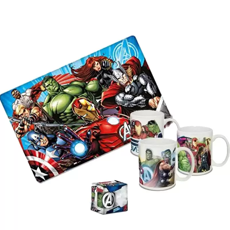 SET COLAZIONE AVENGERS ASSEMBLE TAZZA MV15176 + TOVAGLIETTA