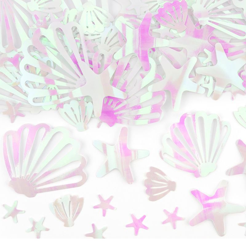 coriandoli confetti decorativi iridescenti 23 g conchiglie stelle marine  KONS1-081I