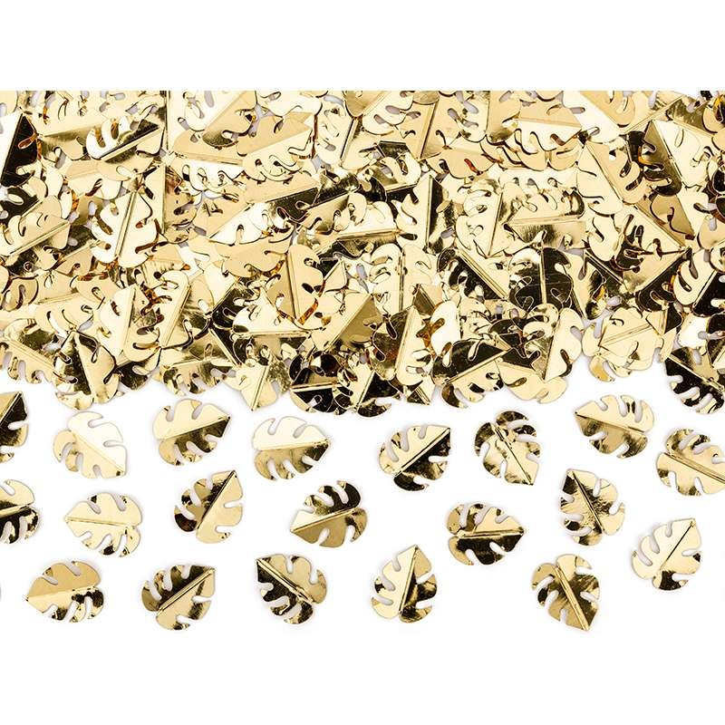 coriandoli confettti metallici foglie oro 1,5 x 2 cm 15 g KONS8-019M