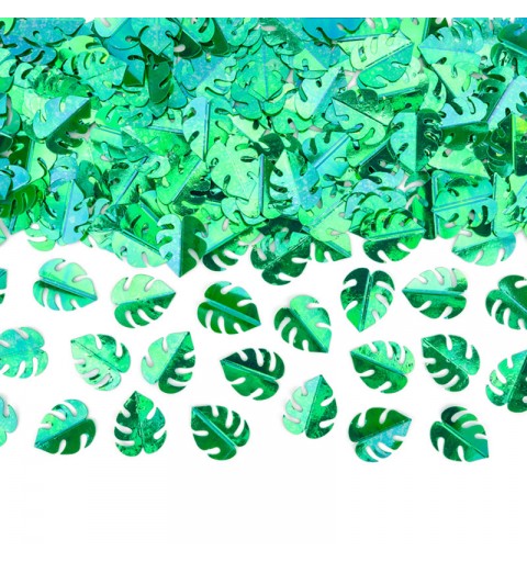 Coriandoli confettti metallici foglie verde 1,5 x 2 cm 15 g KONS8-012