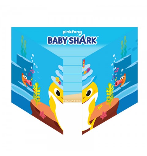Inviti Baby Shark 8 pz 9908481