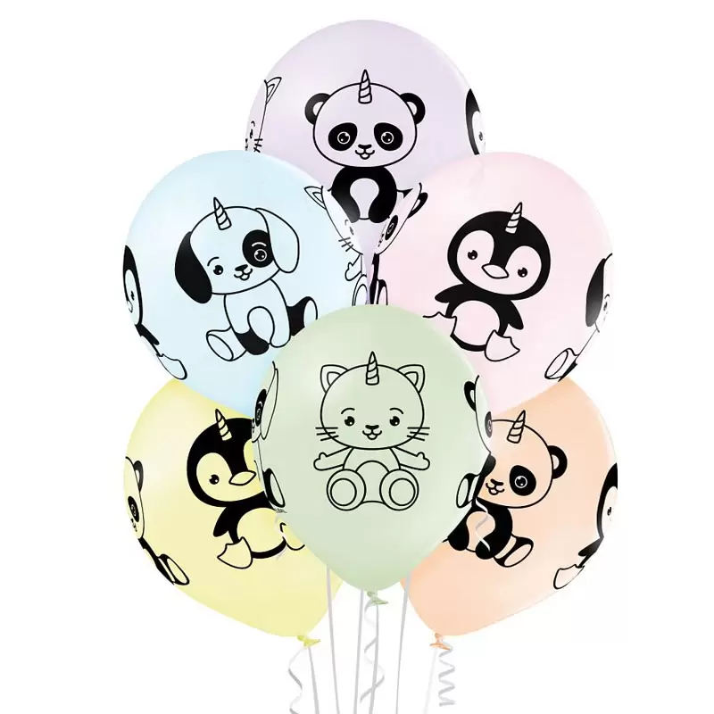 palloncini animali unicorno 6 pz. 30 cm BRN_5000593