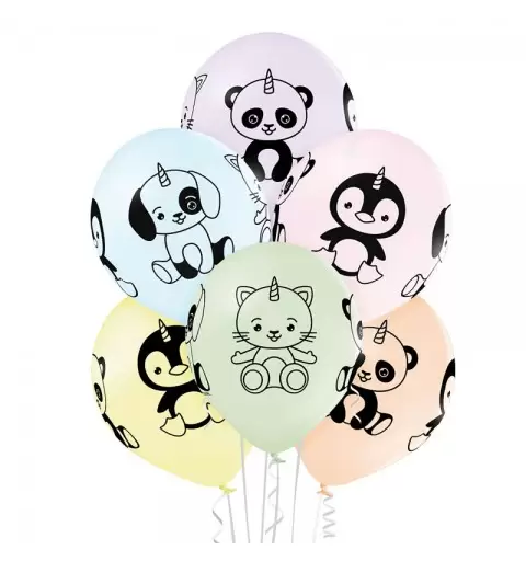 palloncini animali unicorno 6 pz. 30 cm BRN_5000593
