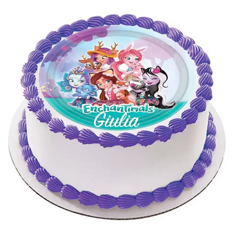 CIALDA ENCHANTIMALS PERSONALIZZABILE PER TORTE