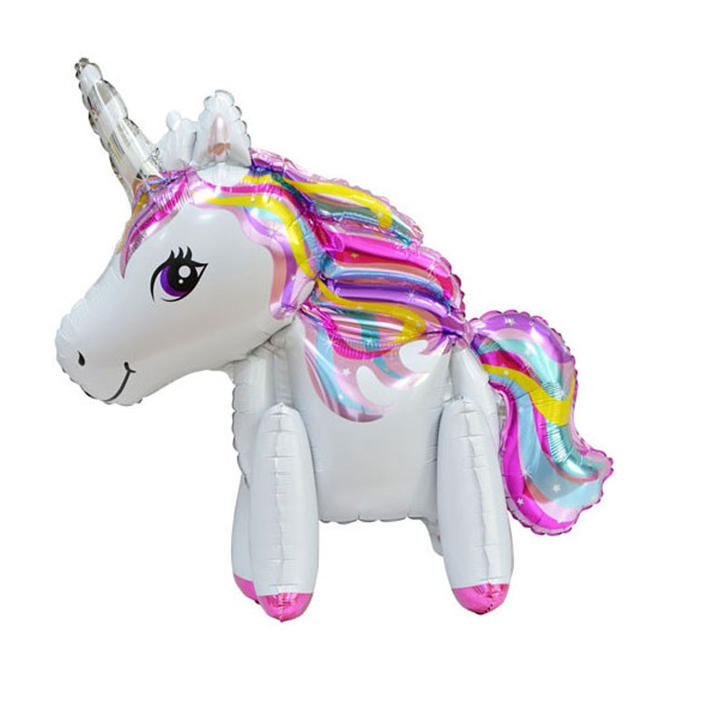 Palloncino 3D unicorno rainbow 55 x 58 cm 989617-01