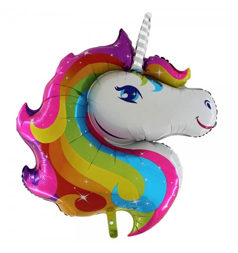 Palloncino Supershape unicorno rainbow 37\'\' 93 cm RFC-242/01