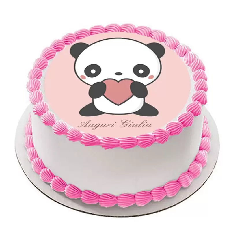 CIALDA PANDA PERSONALIZZABILE PER TORTE