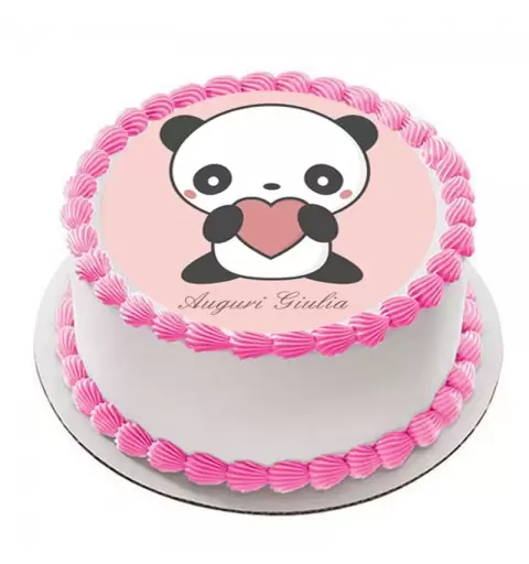 CIALDA PANDA PERSONALIZZABILE PER TORTE