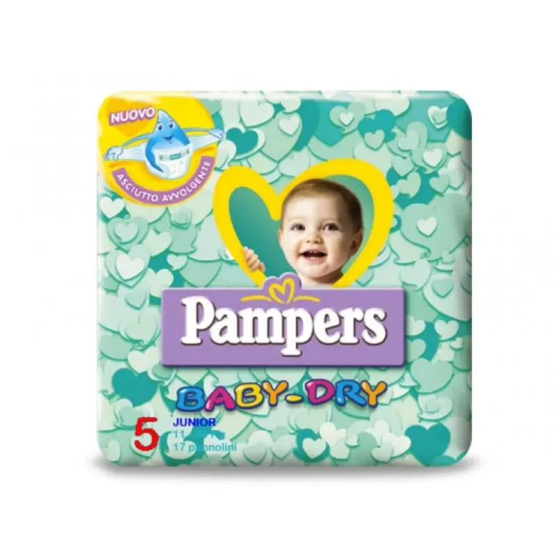 6 PACCHI PANNOLINI PAMPERS BABY DRY TAGLIA 4 114 PEZZI