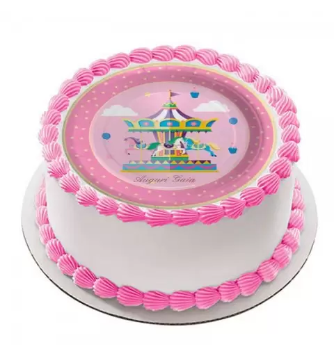 CIALDA GIOSTRA CAROUSEL PERSONALIZZABILE PER TORTE