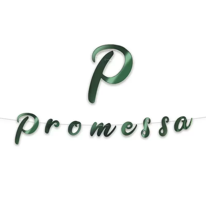 Festone Scritta Italic 300 x 15 cm Promessa 74527