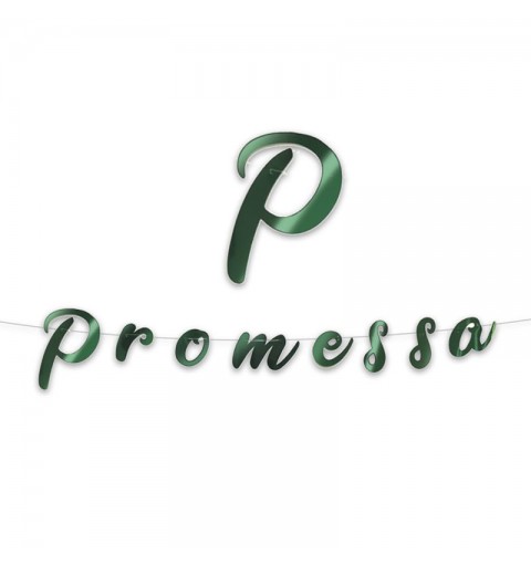 Festone Scritta Italic 300 x 15 cm Promessa 74527
