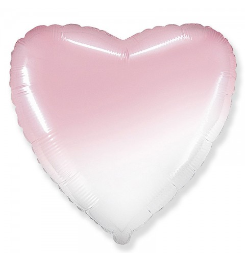 Palloncino foil Jumbo Cuore bianco rosa sfumato 79 cm 206500BGRS