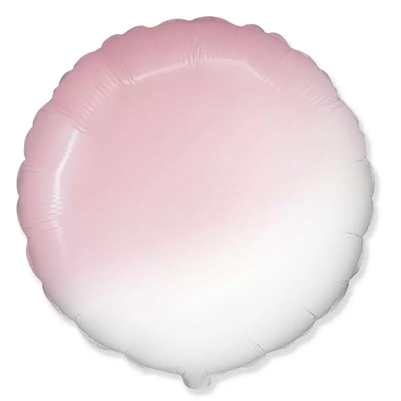Palloncino foil Jumbo tondo bianco rosa sfumato 79 cm 406500BGRS