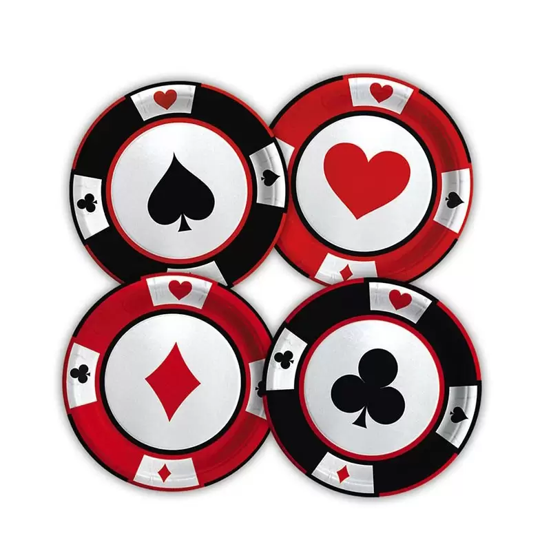 8 Piatti MIX Ø 18 cm Big Poker 60866