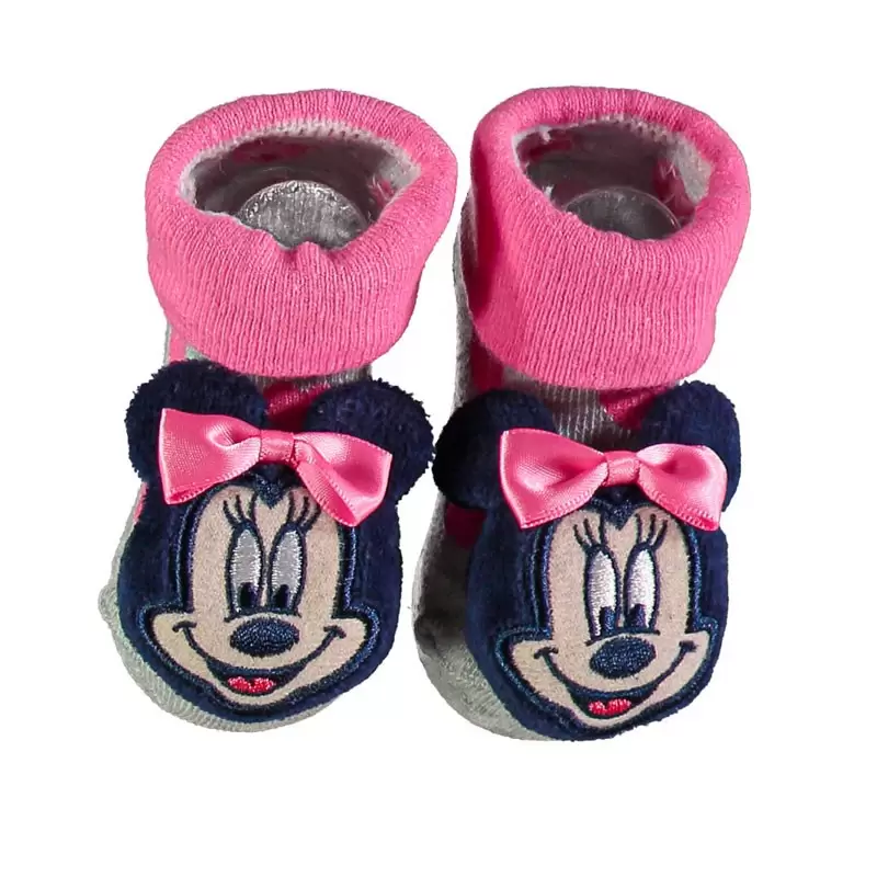 Calzini Neonata Minnie 3D Grigio T.U 1 Paio W20005