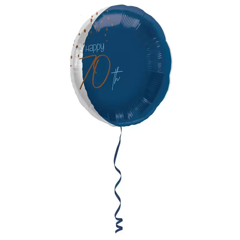 Palloncino Foil tondo Elegant True Blue 70 Anni 45 cm 66770
