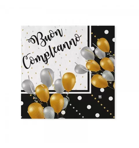 tovaglioli Buon Compleanno Prestige 20 pz. 61695