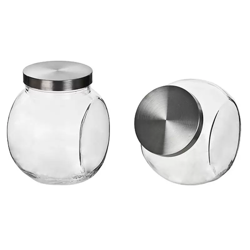 Barattolo di vetro 1400ml 16x16x11,5cm 102442