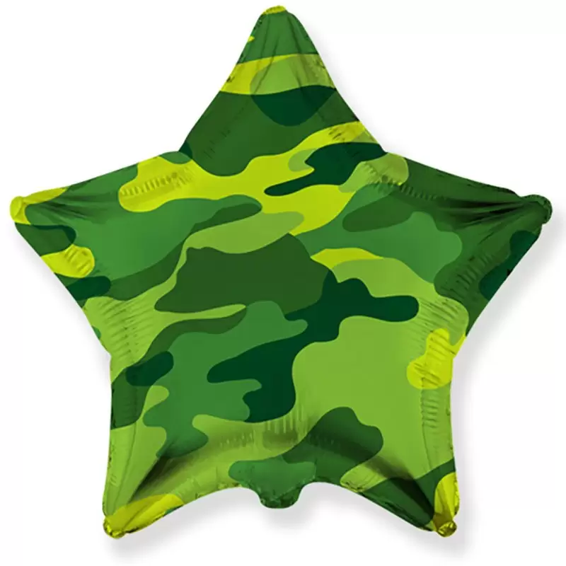 palloncino foil Mylar Stella Verde Militare 18 45 cm 301500MFX