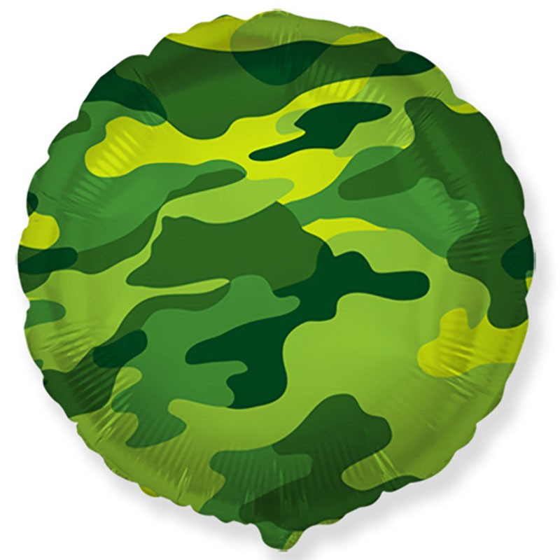 palloncino foil Mylar Tondo Verde Militare 18 45 cm 401500MFX