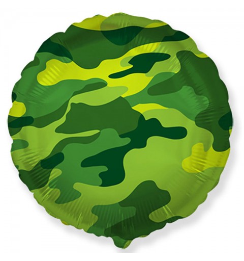 palloncino foil Mylar Tondo Verde Militare 18 45 cm 401500MFX