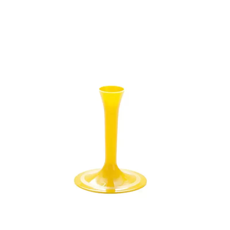 Bicchieri Flutes di Plastica base giallo sole 100 mL 10 pz. 60555