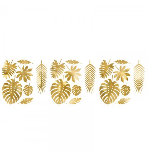 Decorazioni Foglie tropicali assortite oro in carta 21 pz. (31 cm / 13,5 cm)ZDA1-019M