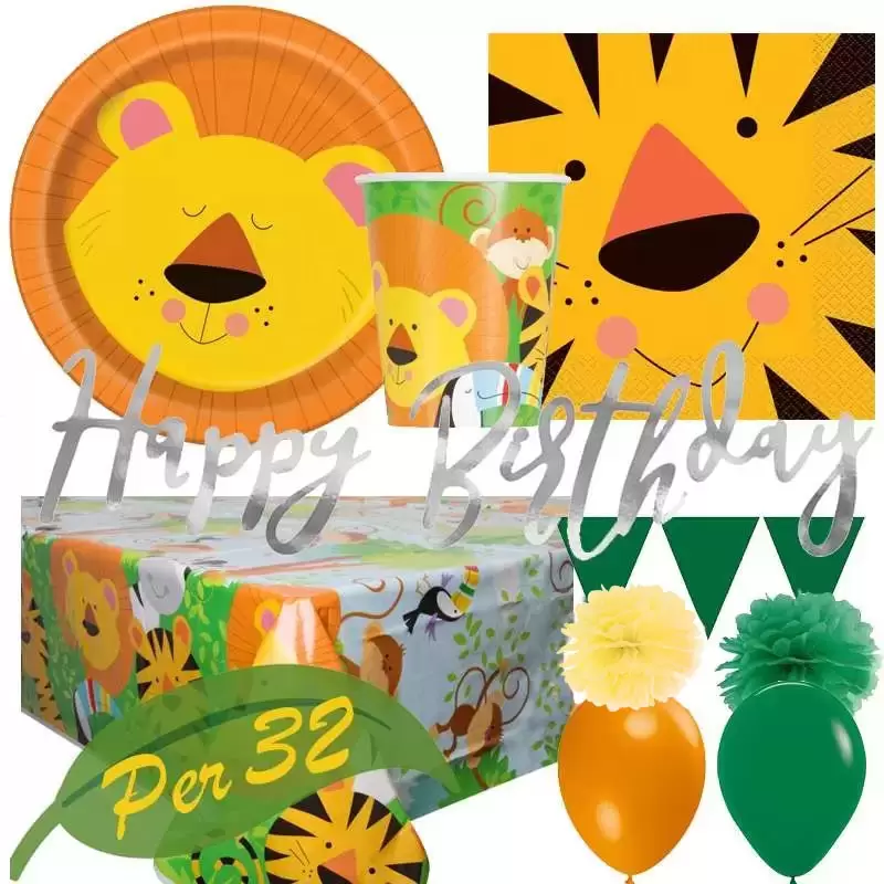 KIT N.46 JUNGLE - COORDINATO COMPLEANNO