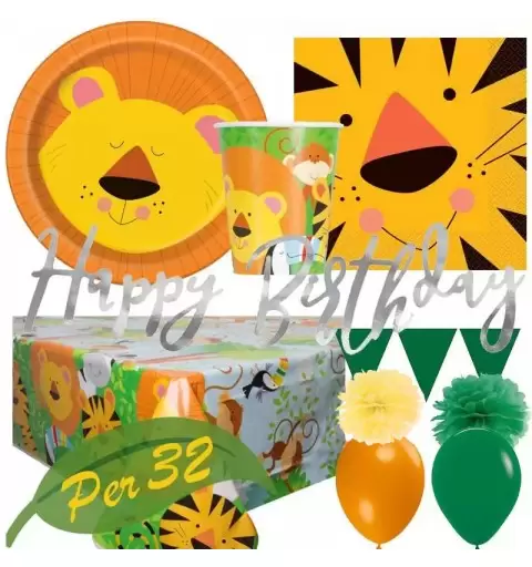 KIT N.46 JUNGLE - COORDINATO COMPLEANNO