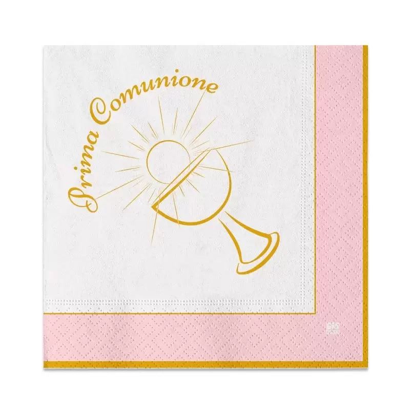 KIT N.2 COMUNIONE CHIC ROSA - COORDINATO PER LA FESTA