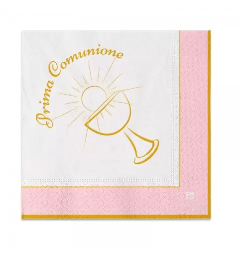 tovaglioli Comunione Chic Rosa 74318 20 pz
