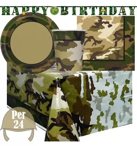 KIT N.13 TEMA MILITARE MIMETICO