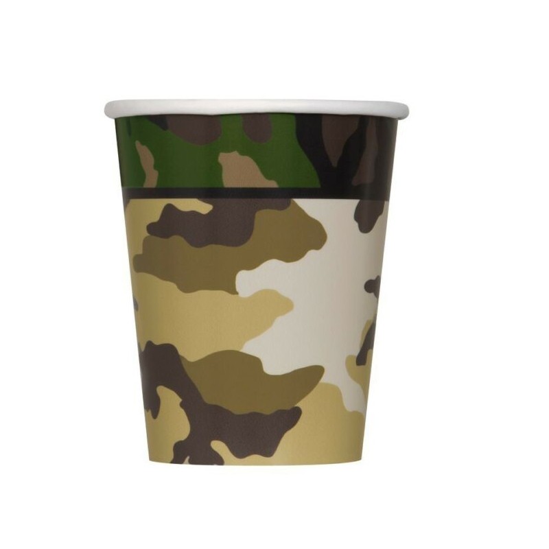 bicchieri mimetico camouflage militare 48526 8 pz.