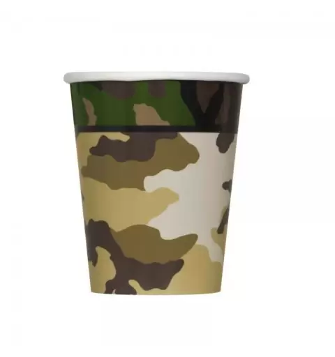 bicchieri mimetico camouflage militare 48526 8 pz.