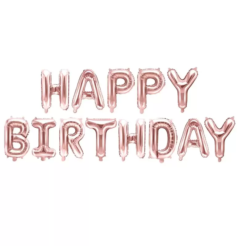 Festone Banner Palloncino Foil Happy Birthday 340 x 35 cm rose gold – FB6M-019R