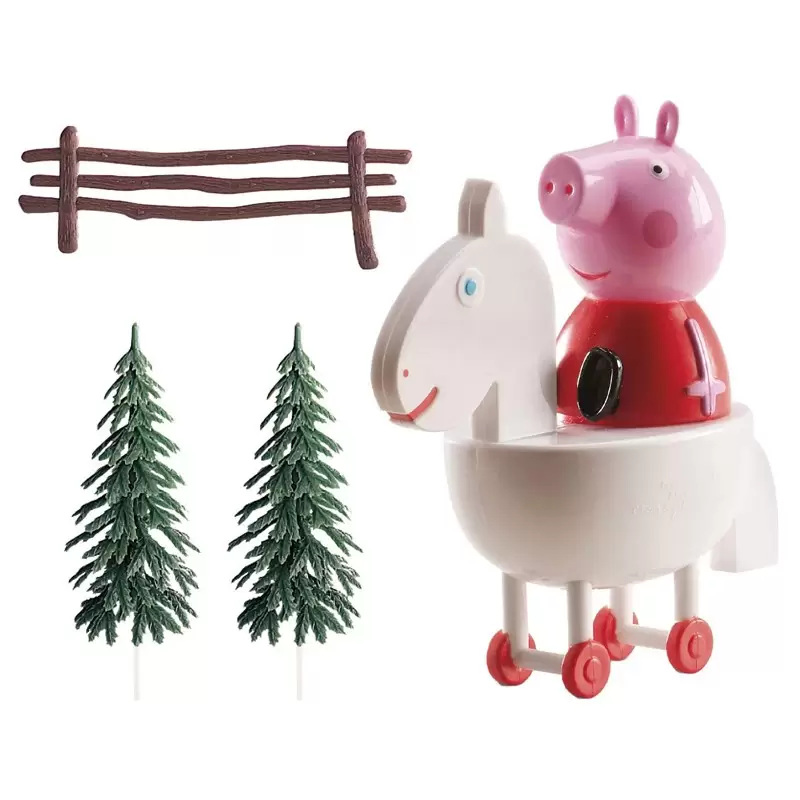 Peppa Pig Statuina per torta 302029 set decorativo