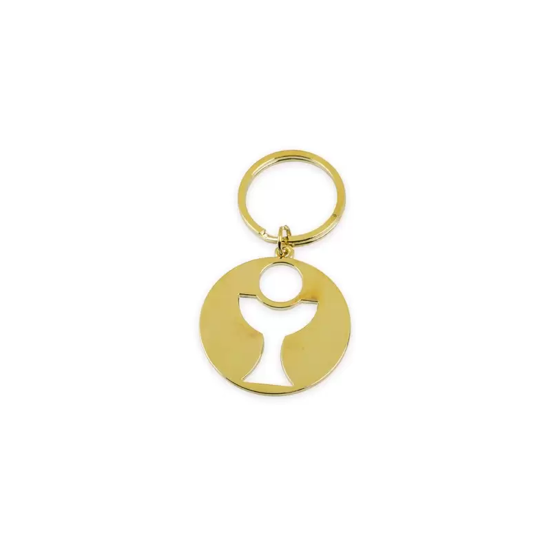 Portachiavi calice colore oro PC19504 diametro 4 cm 1 pz.