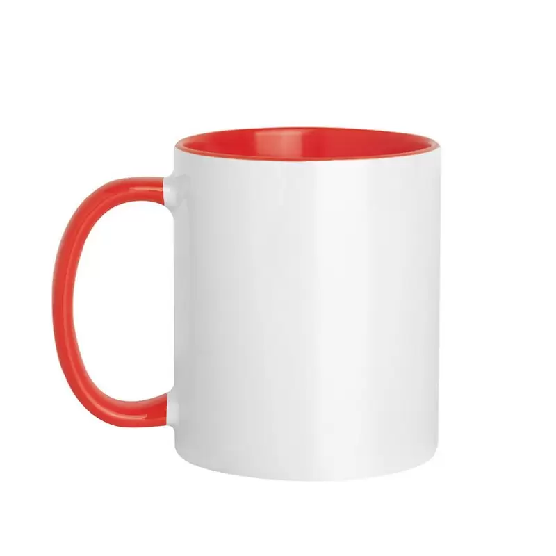 Tazza bianca interno rosso 0,32 L PC467RO 8 x 9,5  cm