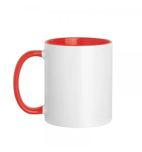 Tazza bianca interno rosso 0,32 L PC467RO 8 x 9,5  cm